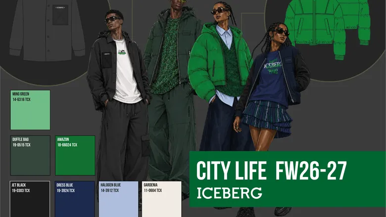 City Life FW26-27 collection for Iceberg, designed by Michele Cirillo