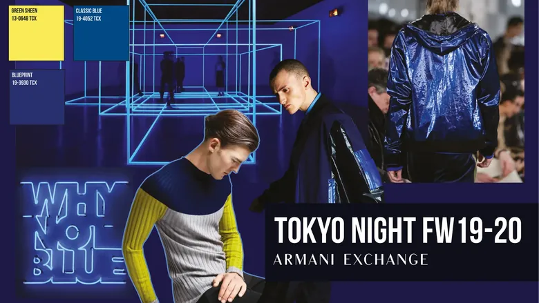 Tokyo Night FW19-20 collection for Armani Exchange, designed by Michele Cirillo