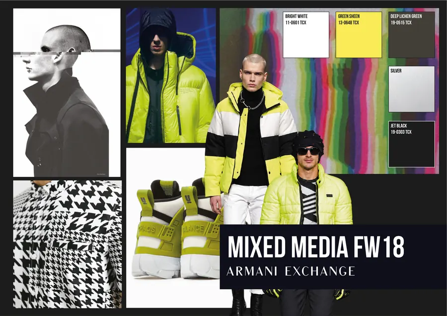Mixed Media FW18 for Armani Exchange: moodboard and palette
