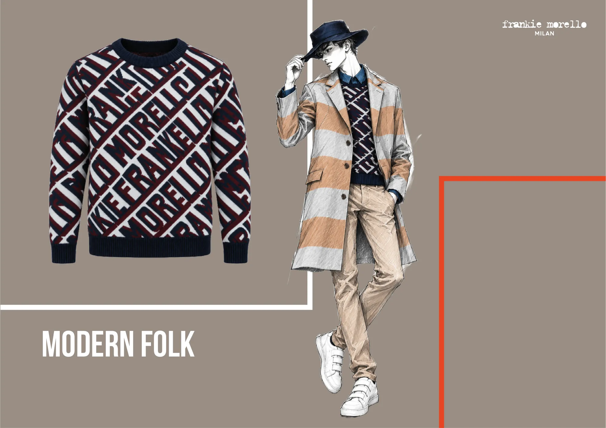 Modern Folk FW15, Frankie Morello: Technical drawing, 3D render and illustration